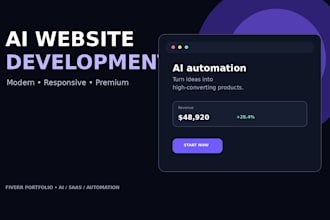 build a modern ai saas, automation, or business website