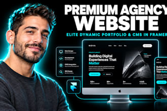 design a premium portfolio or agency website in framer