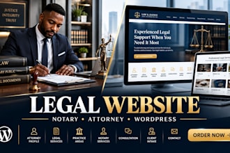 build notary website wordpresss website legal website attorney law website