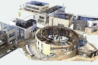 model  as build documentation of point cloud in revit, 3d laser scanned to solid
