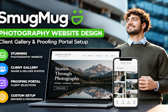 design smugmug website with client gallery and proofing setup