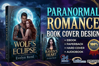do paranormal book cover design, book design, book cover design for amazon KDP