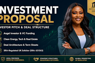 write investment proposal investor pitch commercial proposal investor agreement