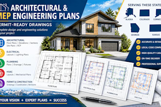 architect and mep engineering plan in alaska colorado connecticut georgia kansas