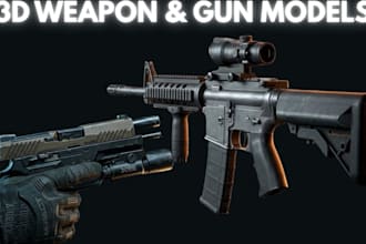 create 3d weapon model 3d gun model 3d prop fps weapon cosplay rigged weapon