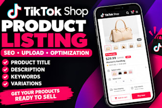 upload and optimize your tiktok shop product product listing product SEO
