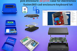 pcb enclosure 3d print case for electronics fusion360 cad enclosure keyboard iot