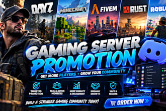 promote dayz server promotion, gaming minecraft fivem rust roblox server