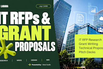 research IT rfps grant write technical proposals design pitch decks