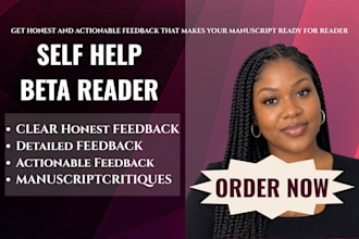 beta read your self help book and give honest feedback
