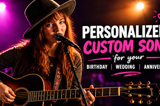 sing a personalized custom song for your birthday, wedding or anniversary