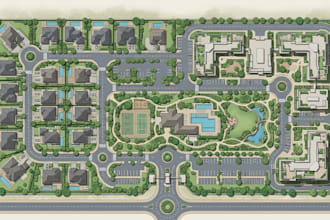 create custom vector site maps for property developments