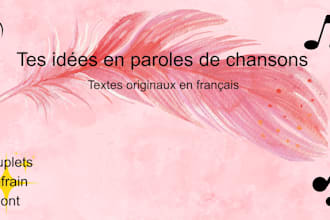 write your original songs in french