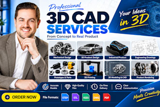 3d cad design 3d modeling product design mechanical cad files for 3d printing