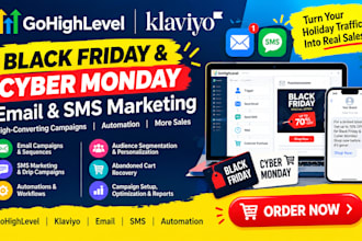 gohighlevel klaviyo black friday cyber monday ghl email automation sms marketing