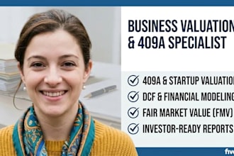 do business valuation, 409a company valuation, financial modeling, dcf valuation