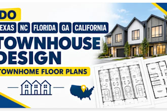 do texas nc florida ga california townhouse design townhome floor plans