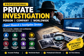 conduct private investigation person company worldwide expert