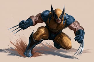 draw in comic style and retro colors
