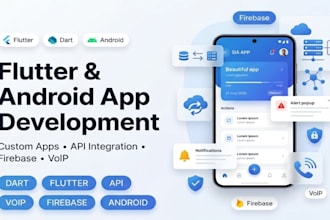 develop a flutter android app with API integration