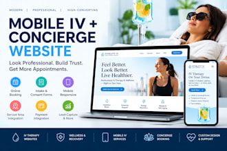 build mobile iv hydration concierge drip booking iv therapy medical website