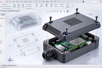 design sensor housing, iot enclosure and custom case in solidworks or fusion 360