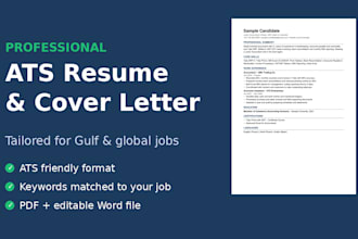 create an ats resume and cover letter for any job
