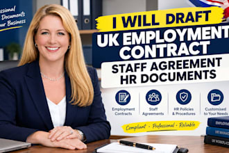 draft UK employment contract staff agreement HR documents