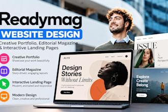 do readymag website design for creative portfolio and landing page