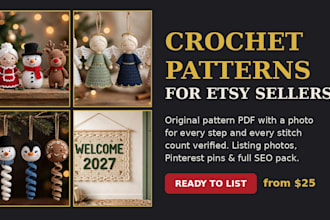 create a crochet amigurumi pattern PDF with step photos for etsy