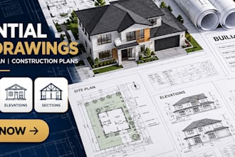 draft residential permit drawings and construction plans