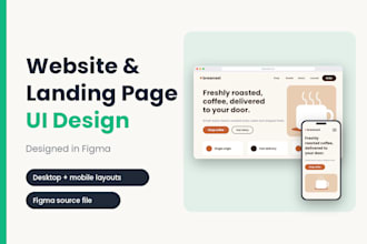 design a modern website or landing page UI in figma