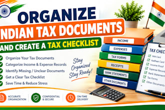 organize indian tax documents and create a tax checklist