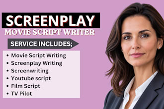 do movie script writing screenplay feature film script youtube script tv pilot