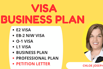 write business plans, petition letter for eb2 niw e2 and l1 visa