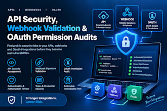 perform API security, webhook validation and oauth permission audits