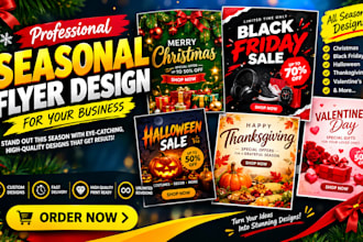 design christmas halloween black friday cyber monday flyers
