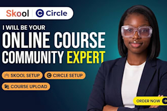 setup skool or circle so course community