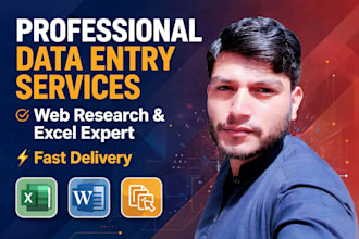do fast data entry, excel data cleanup and web research