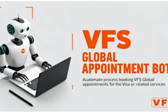 develop appointment booking bot,appointment bot,vfs appointment,vfs,booking bot