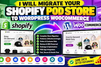 migrate your shopify pod store to wordpress woocommerce