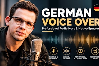record a professional german male voice over