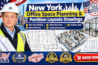 design commercial office layouts and corporate partition plans ny