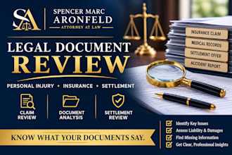 review personal injury insurance and settlement documents
