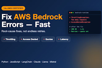 fix AWS bedrock errors, throttling and access denied issues
