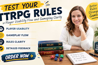 test your ttrpg rules for player usability flow and gameplay clarity