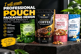 create professional pouch packaging design for your product