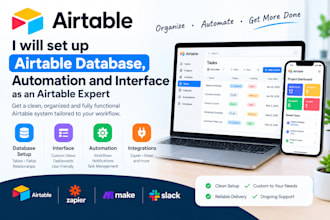 setup airtable database, airtable expert for airtable automation and interface