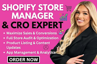 be your shopify store manager and cro expert