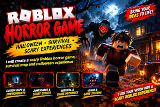 create a scary roblox horror game, survival map and halloween experience
